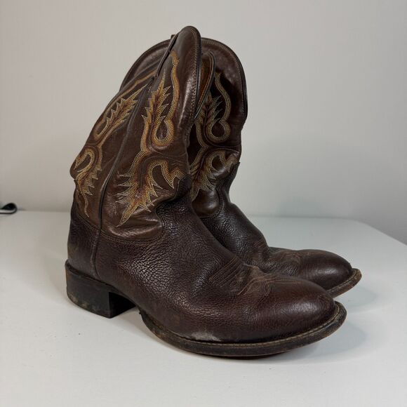 Tony Lama Boots Mens US 9.5D Brown Stockman CT2032 Cowboy Western Leather main image 11